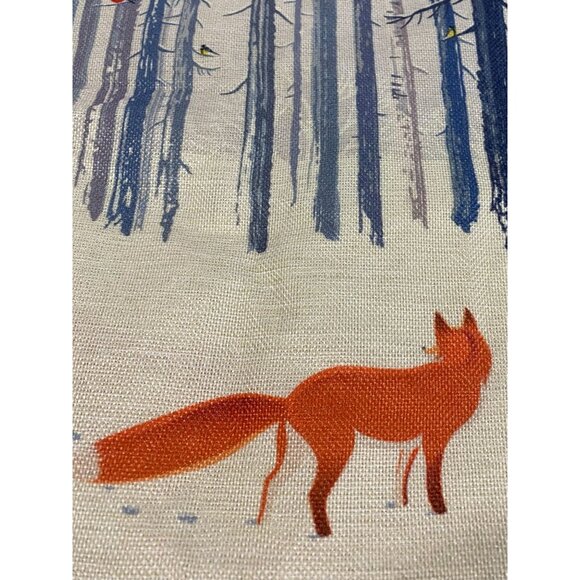 Set of 17" X 17" square shape Cushion covers Fox and Forest scene - Picture 2 of 6